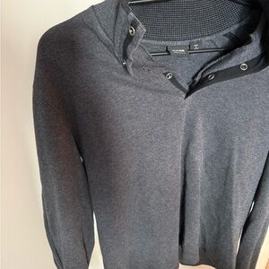 Boss Charcoal Zip-Up Sweater